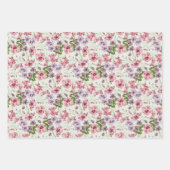 Pastel Pink Wilde Blume Buds Geschenkpapier Set (Vorderseite)