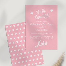 Pastel Pink XOXO Galentine-Day-Party Einladung