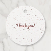 Pastel Pink Yellow Baby Dragon Danke Geschenkanhänger (Rückseite)