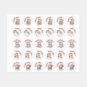 Pastel Pink Yellow Baby Dragon Danke Stickers Etiketten (Blatt)