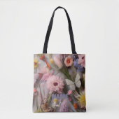 PASTEL PINK YELLOW BLUE FLORAL ÜBERDRUCKEND TASCHE (Vorderseite)