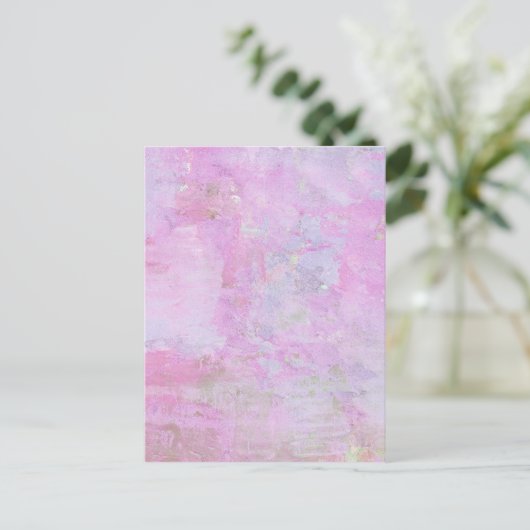 PASTEL PINKS FARBBIGE BACKGRUNDZÜGE WALLPAPIERE KÖ POSTKARTE (Stehend Vorderseite)