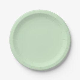 Pastel Pistachio Solid Color | Classic | elegant Pappteller