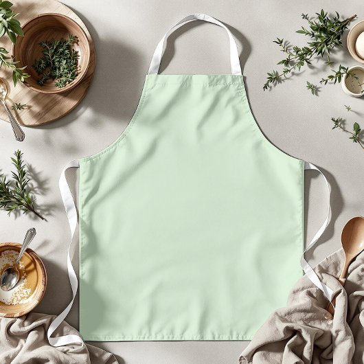 Pastel Pistachio Solid Color | Classic | elegant Schürze