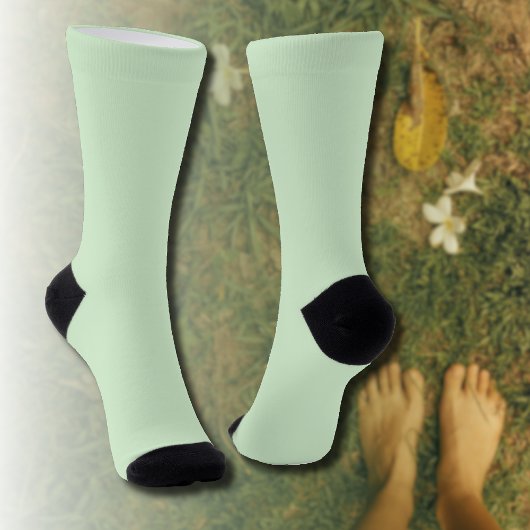 Pastel Pistachio Solid Color | Classic | elegant Socken