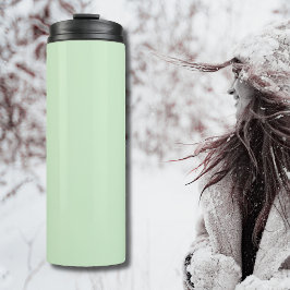 Pastel Pistachio Solid Color | Classic | elegant Thermosbecher