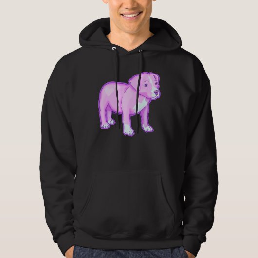 Pastel Pitbull Lila Hoodie (Vorderseite)