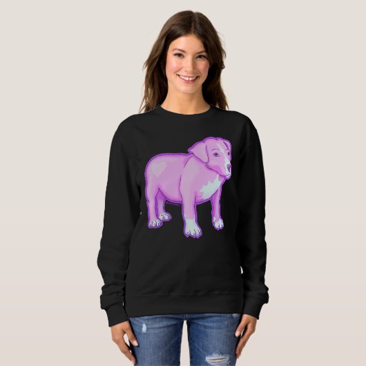 Pastel Pitbull Lila Sweatshirt (Vorne ganz)