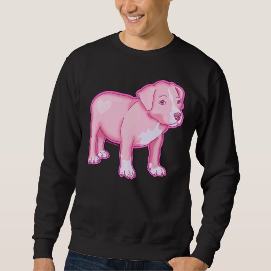 Pastel Pitbull Pink Sweatshirt (Vorderseite)