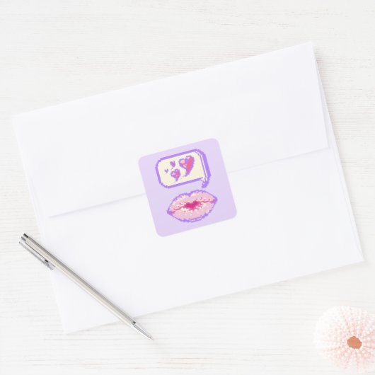 Pastel Pixel Kissy Lips - Summer Sticker (Umschlag)
