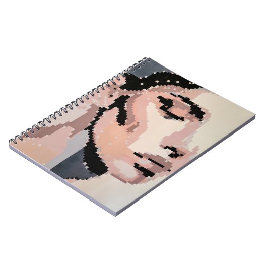 Pastel Pixel Portrait of Serenity Notizblock (Linke Seite)