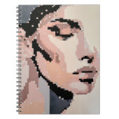 Pastel Pixel Portrait of Serenity Notizblock (Vorderseite)