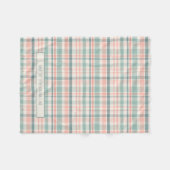 Pastel Plaid Baby's First Christmas Fleecedecke (Vorderseite (Horizontal))