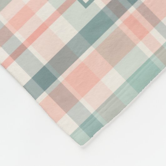 Pastel Plaid Baby's First Christmas Fleecedecke (Ecke)