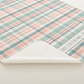 Pastel Plaid Baby's First Christmas Sherpadecke (3/4)