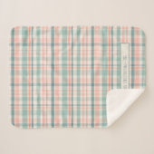 Pastel Plaid Baby's First Christmas Sherpadecke (Vorderseite (Horizontal))