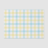 Pastel Plaid Blue Yellow DIY Decoupage Paper Seidenpapier (Vorderseite)