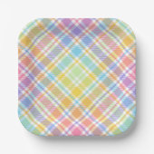Pastel Plaid  Pappteller (Vorderseite)