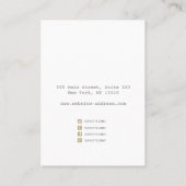 Pastel Plaster Abstrakte Necklace Display Business Visitenkarte (Rückseite)