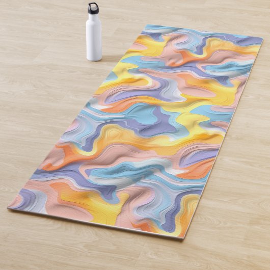 Pastel Plastic Fluid Abstract Yogamatte (Beispiel)