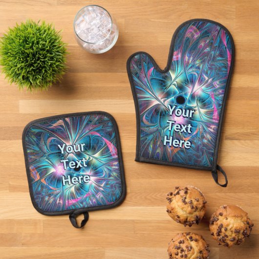 Pastel Plastic Star Ofenhandschuh & Topflappen-Set (Oben Unten)