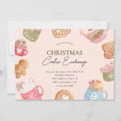Pastel Playful Christmas Cookie Exchange Party Einladung (Vorderseite)