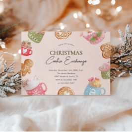 Pastel Playful Christmas Cookie Exchange Party Einladung