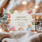 Pastel Playful Christmas Cookie Exchange Party Einladung