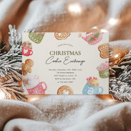 Pastel Playful Christmas Cookie Exchange Party Einladung