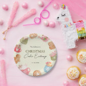 Pastel Playful Christmas Cookie Exchange Party Pappteller (Party)