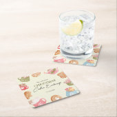 Pastel Playful Christmas Cookie Exchange Party Rechteckiger Pappuntersetzer (Vor Ort)