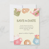 Pastel Playful Christmas Cookie Exchange Party Save The Date (Vorderseite)