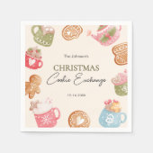 Pastel Playful Christmas Cookie Exchange Party Serviette (Vorderseite)