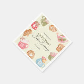 Pastel Playful Christmas Cookie Exchange Party Serviette (Ecke)