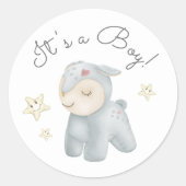 Pastel Plush Toys Es ist ein Junge Runder Aufkleber (Vorderseite)