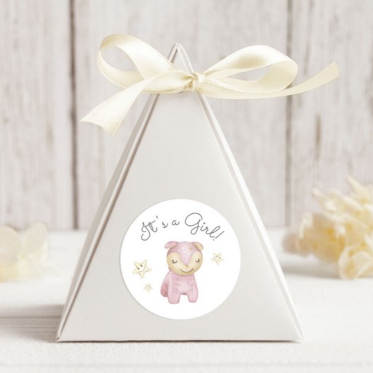 Pastel Plush Toys Es ist ein Mädchen Runder Aufkleber