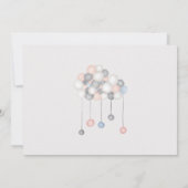 Pastel Plush Toys und Stars Kinderdusche Einladung (Rückseite)