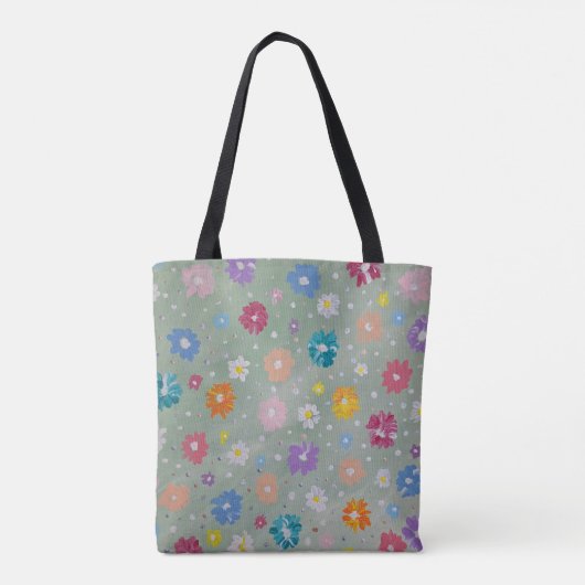 Pastel Poise Floral Totbeutel Tasche (Rückseite)