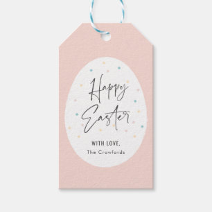 Pastel Polk a Dot Egg Happy Oaster Geschenkanhänger