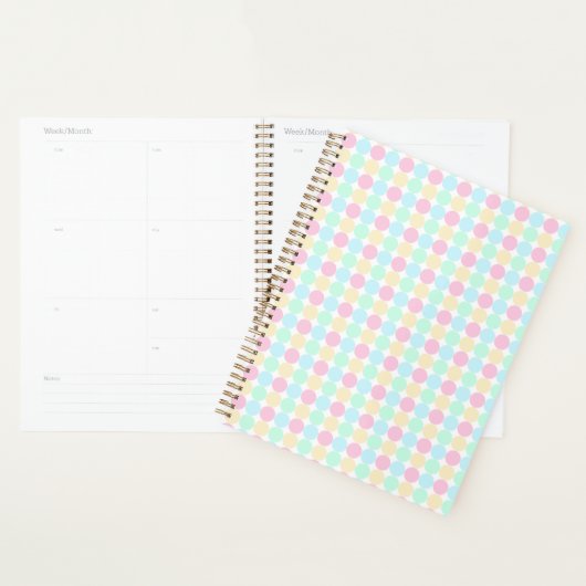 Pastel Polka Dot Hardcover Spiral Planner Planer (Anzeige)