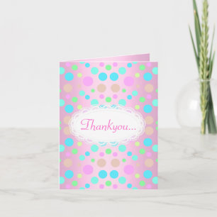 PASTEL POLKA DOT JEDEN ANLASS DANKE KARTE