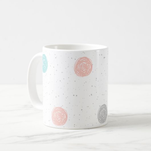 Pastel Polka Dot Kaffeetasse (Vorderseite Links)