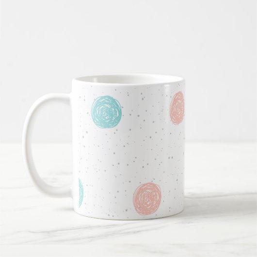 Pastel Polka Dot Kaffeetasse (Links)