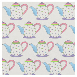 Pastel Polka Dot Keramik Teezeremonie Party Teezer Stoff