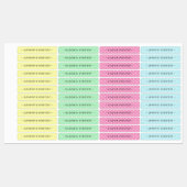 Pastel Polka Dot Kids Name Label Etiketten (Blatt)