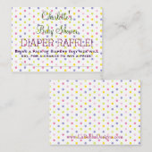 Pastel Polka Dot Kinderdusche Windeln Raffel Ticke Begleitkarte (Vorne/Hinten)