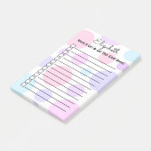 Pastel Polka Dot Monogram Personalisiert Feminine Post-it Klebezettel (angewinkelt)
