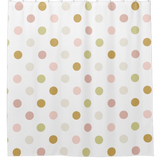 Pastel Polka Dot Pattern Duschvorhang (Vorderseite)