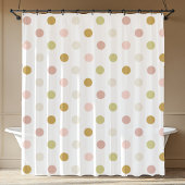 Pastel Polka Dot Pattern Duschvorhang