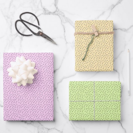 Pastel Polka Dot Pattern Geschenkpapier Set (Vorderseite)